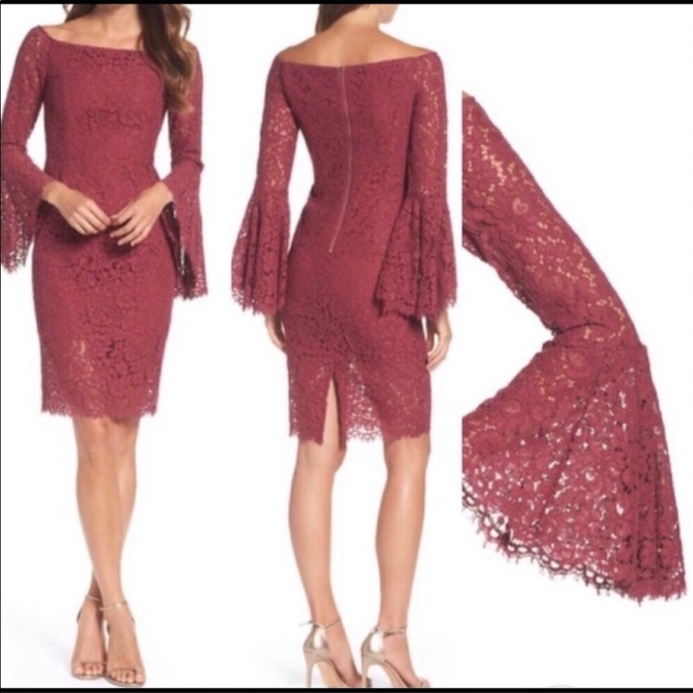 NEW Bardot Solange Lace Dress Navy 6 - Picture 2 of 8